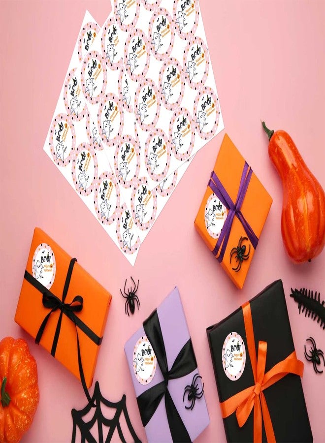JUESMOS 60PCS Halloween Tags Gift Label Stickers from Name 2" Round Seal Label Sticker Halloween Gifts Tag Sticker for Envelope Seals Self Adhesive Spooky Ghost Pumpkin Sticker for Treat Goodie Bags - Image 5